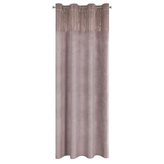 Zasłona gotowa na przelotkach LINDI 140x250 Eurofirany pudrowy róż