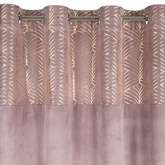 Zasłona gotowa na przelotkach LINDI 140x250 Eurofirany pudrowy róż