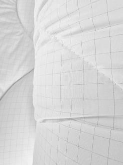 Kołdra antyalergiczna 160x200 AntyStres biała w kratkę