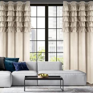 Zasłona gotowa na przelotkach AURA 140x250 Eurofirany beżowy