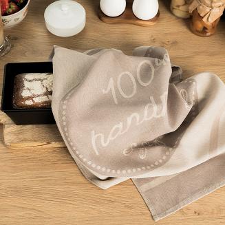 Ścierka kuchenna bawełna egipska HANDMADE 50x70 beżowa