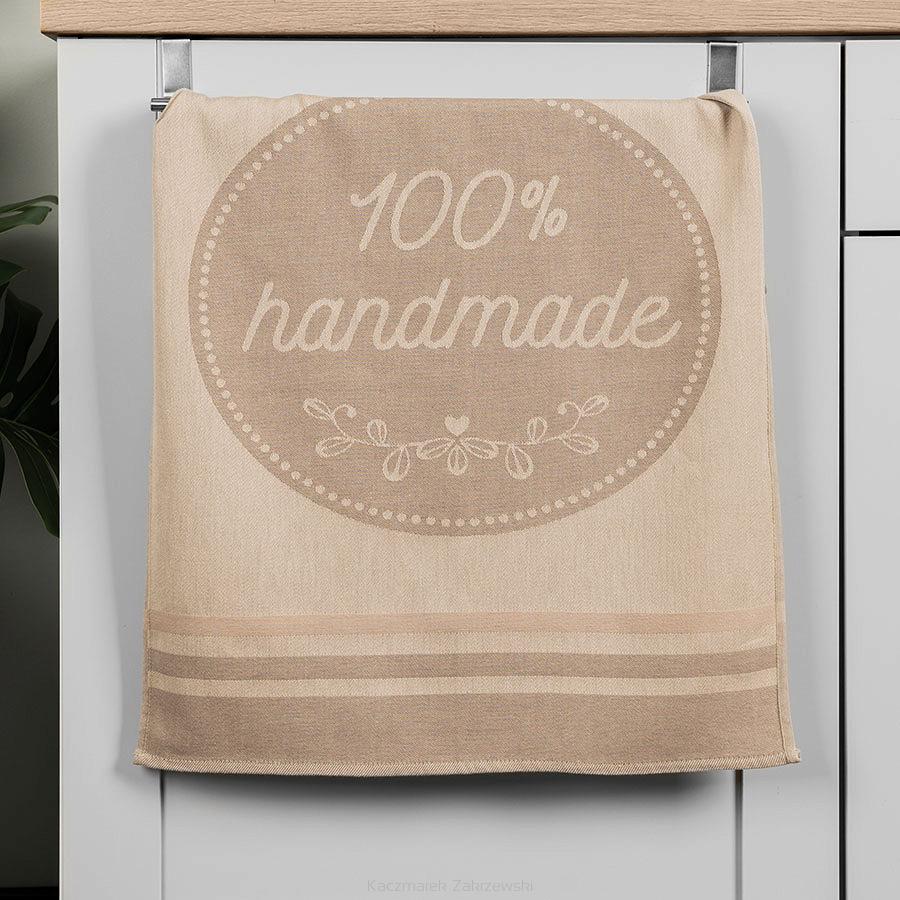 Ścierka kuchenna bawełna egipska HANDMADE 50x70 beżowa