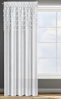 Zasłona gotowa na taśmie STELLA 140x270 Design91 biały