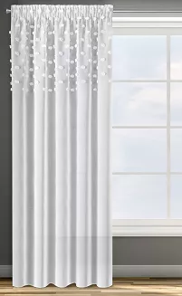 Zasłona gotowa na taśmie STELLA 140x270 Design91 biały