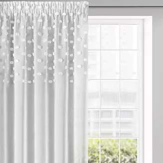 Zasłona gotowa na taśmie STELLA 140x270 Design91 biały