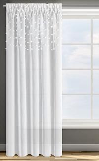 Zasłona gotowa na taśmie STELLA 140x270 Design91 biały