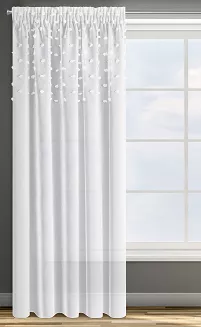 Zasłona gotowa na taśmie STELLA 140x270 Design91 biały