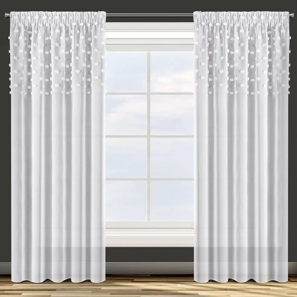 Zasłona gotowa na taśmie STELLA 140x270 Design91 biały