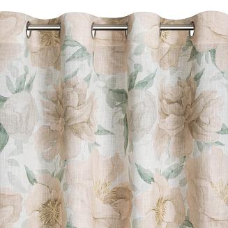 Zasłona gotowa na przelotkach KARLA 140x250 Eurofirany naturalny