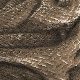 Koc narzuta na łóżko CINDY-3 150x200 ciemnobeżowy