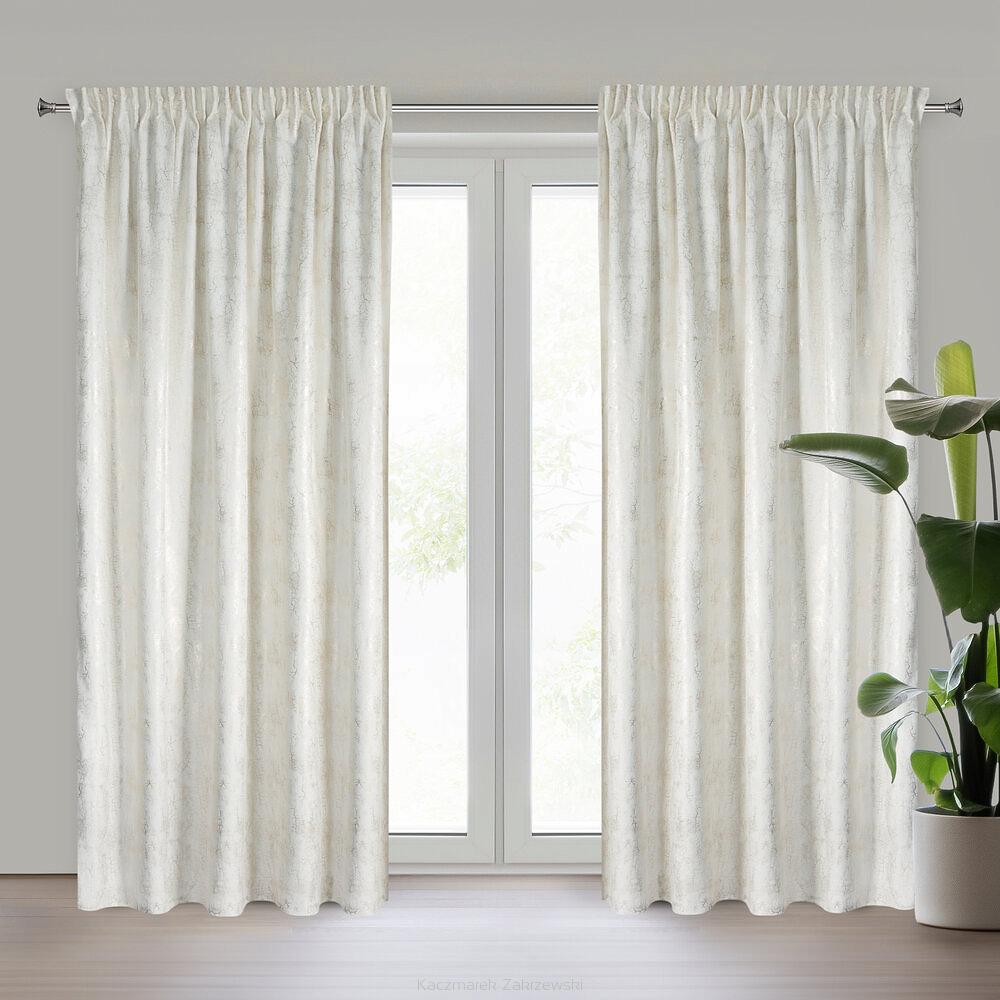 Zasłona gotowa na taśmie INGRID 140x270 Eurofirany kremowy