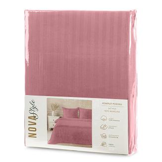 Pościel satynowa VERA 140x200 Eurofirany pudrowy róż