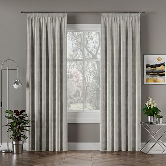 Zasłona gotowa na taśmie VELVI 140x250 szara