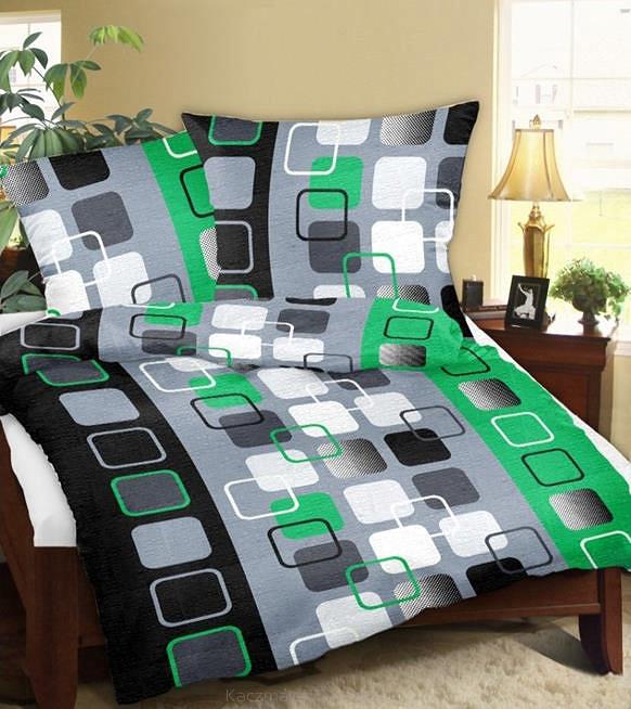 Pościel z kory 200x220 szara czarna zielona kwadraty