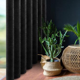 Zasłona gotowa na taśmie DORA Eurofirany czarny