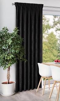 Zasłona gotowa na taśmie DORA Eurofirany czarny