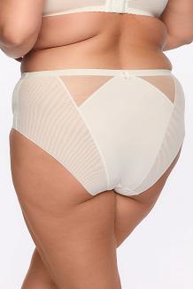 Figi damskie z koronką i tiulem Laila 1280 ecru