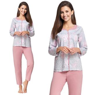 Piżama damska LUNA kod 458 różow paisley