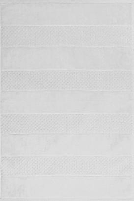 Dywanik łazienkowy 50x70 JESSI Eurofirany wytłaczany geometryczny biały