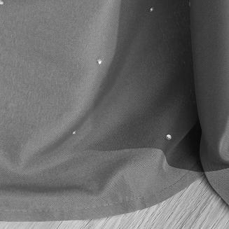 Zasłona gotowa na przelotkach CRYSTAL 140x250 grafitowa z kryształkami