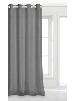 Zasłona gotowa na przelotkach CRYSTAL 140x250 grafitowa z kryształkami