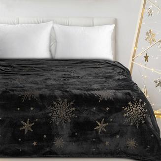 Koc świąteczny KOC25 150x200 Eurofirany czarny