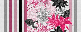 Pościel satyna korowana 160x200 różowa szara biała lilie