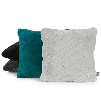 Poszewka dekoracyjna CARO 45x45 Design91 srebrny