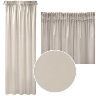 Zasłona gotowa na taśmie SIBEL 140x270 Eurofirany beżowa