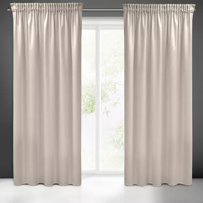 Zasłona gotowa na taśmie SIBEL 140x270 Pierre Cardin Eurofirany beżowa