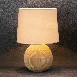 Lampa dekoracyjna KENZO 34x51 Eurofirany kremowa beżowa