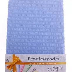 Prześcieradło z kory 160x200 100% bawełna niebieskie