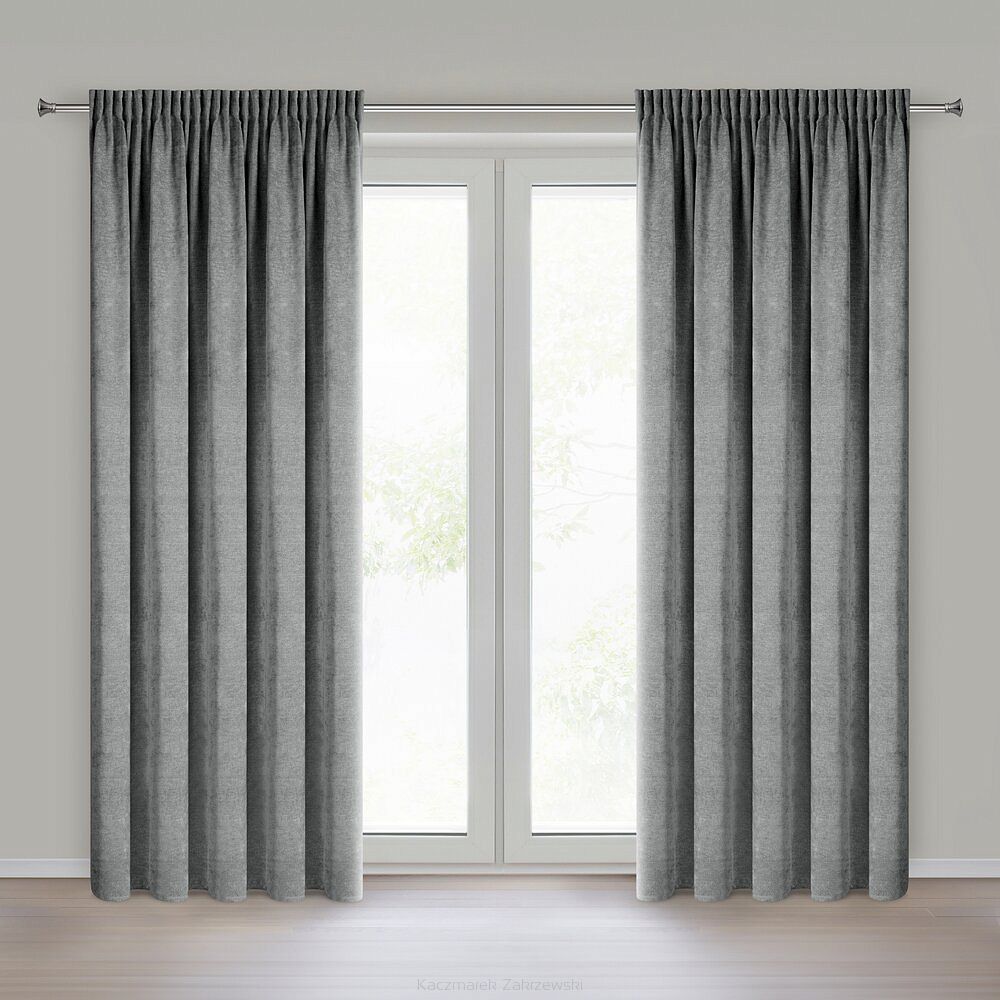 Zasłona gotowa na taśmie NESKA 140x270 Eurofirany stalowy