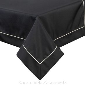 Obrus dekoracyjny MADELE 140x280 Eurofirany czarny + pudełko