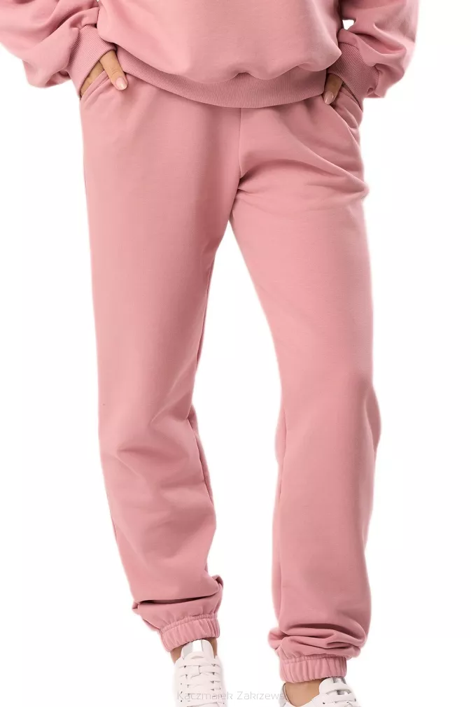 Spodnie dresowe długie z kieszeniami Babell kod 3008 antyczny róż