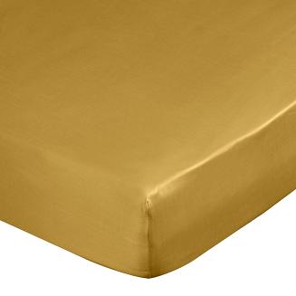 Prześcieradło satynowe z gumką NOVA3 200x220 Eurofirany musztardowy
