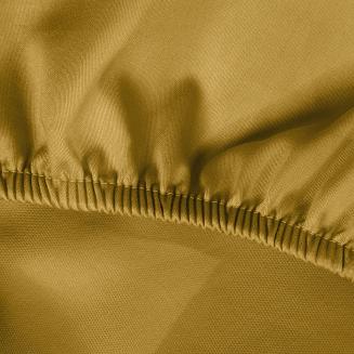 Prześcieradło satynowe z gumką NOVA3 200x220 Eurofirany musztardowy