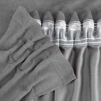 Zasłona gotowa na taśmie DORA Eurofirany szary