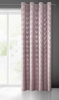 Zasłona gotowa na przelotkach CHILL 140x250 Eurofirany pudrowy/srebrny