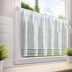 Firana gotowa na taśmie ROSE 150x60 Eurofirany biały