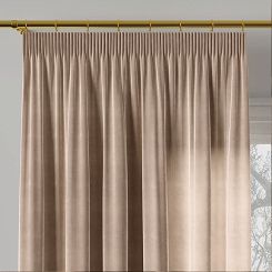 Zasłona gotowa na taśmie VELVI 140x250 jasnobeżowa