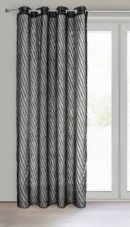 Zasłona gotowa na przelotkach LAUREL 140x250 Eurofirany czarny