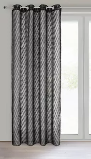 Zasłona gotowa na przelotkach LAUREL 140x250 Eurofirany czarny