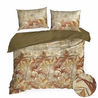 Pościel satynowa MARIKA 160x200 Eurofirany + PUDEŁKO beżowa brązowa