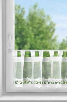 Firana gotowa na szelkach KAJA 150x40 Eurofirany biały