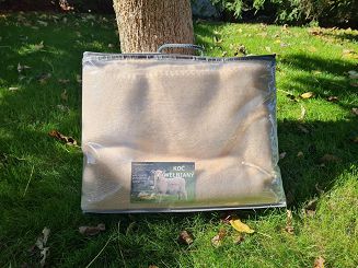 Koc wełniany jagnięcy z frędzlami 150x200 beżowy