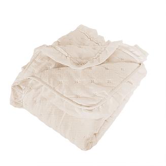 Narzuta dekoracyjna z falbaną WERONA 200x220 beżowa