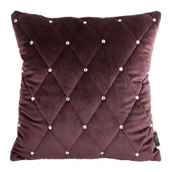 Poszewka dekoracyjna VELVET 45x45 Eurofirany bakłażanowy