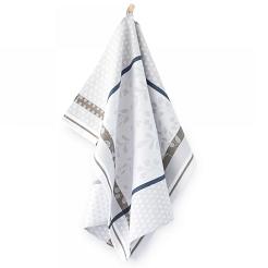 Ścierka kuchenna bawełna egipska 50x70 wzór Flora szara