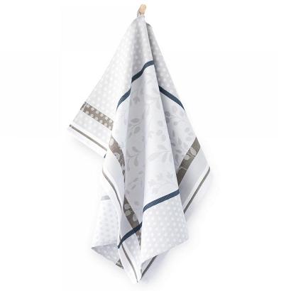 Ścierka kuchenna bawełna egipska 50x70 wzór Flora szara